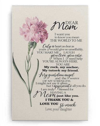 CANVAS FOR MOM - BEST GIFT FROM DAUGHTER - NTTD00 (SKU2603-331)