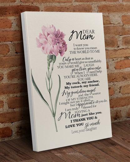 CANVAS FOR MOM - BEST GIFT FROM DAUGHTER - NTTD00 (SKU2603-331)