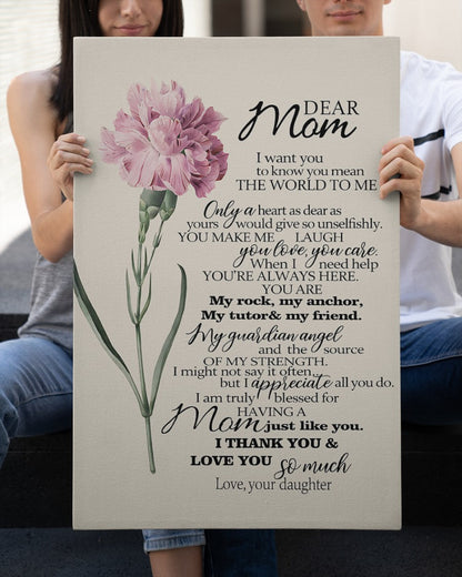 CANVAS FOR MOM - BEST GIFT FROM DAUGHTER - NTTD00 (SKU2603-331)