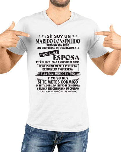CAMISETA DIVERTIDA DE ESPOSO CONSENTIDO - CCDI00sp (SKU05-105-00)