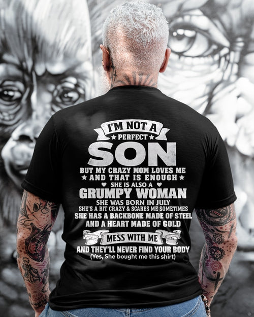 July - I'm Not A Perfect Son But My Crazy Mom Love Me - Birthday Gift From July Mom / Woman - ccdi07 (SKU2609-347-07)