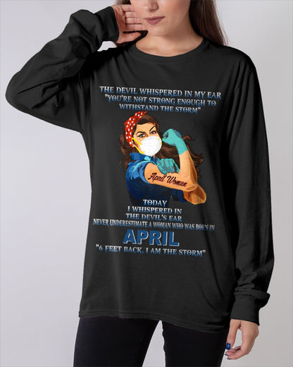 Never Underestimate A Woman Born In April – April Woman “I Am The Storm” - FMA / ccdi04 (SKU12-322-04)