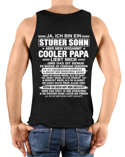 DEU02 - JA, ICH BIN EIN STURER SOHN T-SHIRT – GEBURTSTAGSGESCHENK VON EINEM FEBRUAR-PAPA - ccdi02 (SKU2606-87-02)