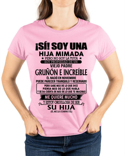 (Noviembre) Padre Increíble - Regalo especial para hija - T11 (Sku.TbnA16)