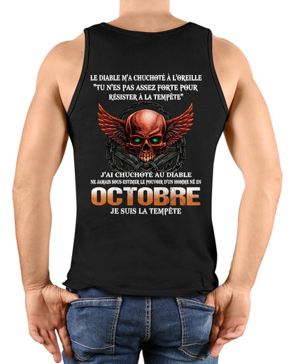 fr10 - Ne Jamais Sous-Estimer le Pouvoir d’un Homme Né en Octobre – T-Shirt Homme - male / CCDI10 (SKU2605-92-10)