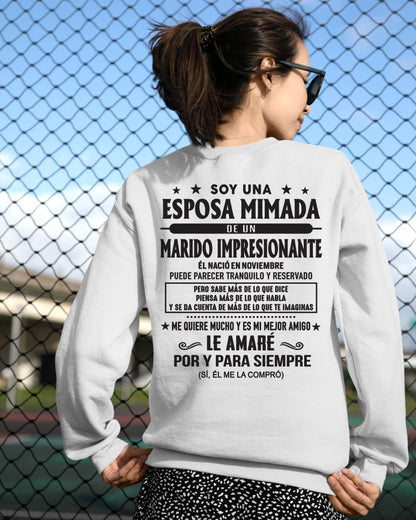 Noviembre - Soy una Esposa mimada de un Marido impresionante - Regalo especial para tu esposa - T11 (SKU05-101-11)