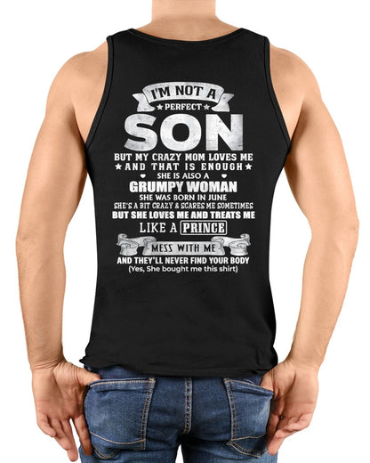 June - I'm Not A Perfect Son But My Crazy Mom Love Me - Birthday Gift From June Mom / Woman - ccdi06 (SKU2603-67-06)