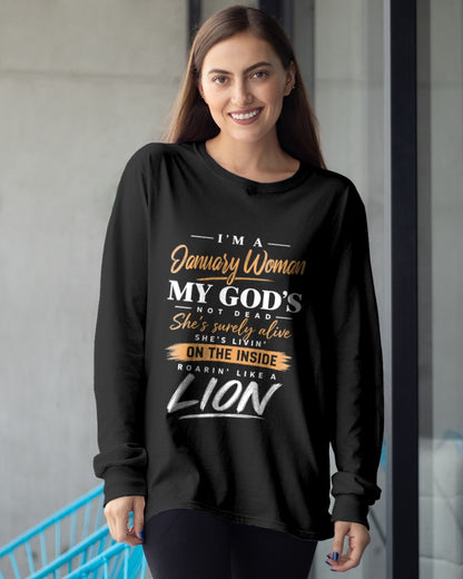 ccdi01 - I’M A JANUARY WOMAN MY GOD’S NOT DEAD - FMA (SKU2608-507-01)