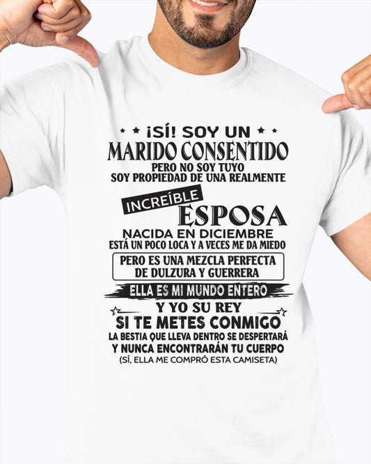 Diciembre - Esposa increíble nació en diciembre - Regalo especial para Marido - T12 (SKU05-105-12)