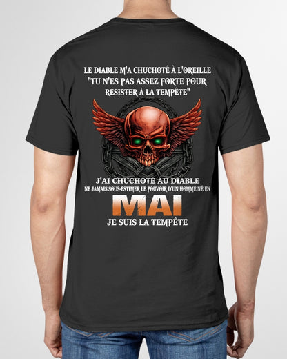 fr05 - Ne Jamais Sous-Estimer le Pouvoir d’un Homme Né en Mai – T-Shirt Homme - male / CCDI05 (SKU2605-92-05)