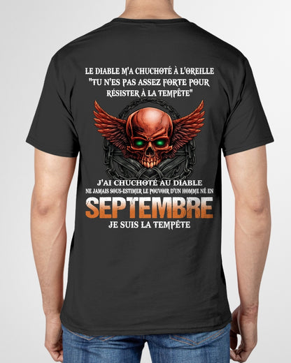 fr09 - Ne Jamais Sous-Estimer le Pouvoir d’un Homme Né en Septembre – T-Shirt Homme - male / CCDI09 (SKU2605-92-09)