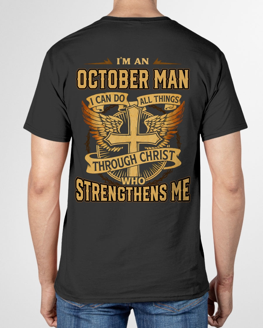 I’M AN OCTOBER MAN I CAN DO ALL THINGS THROUGH CHRIST WHO STRENGTHENS ME - male / CCDI10 (SKU2605-88-10)