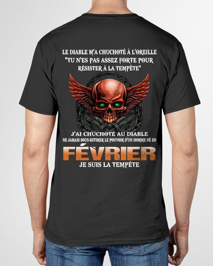 fr02 - Ne Jamais Sous-Estimer le Pouvoir d’un Homme Né en Février – T-Shirt Homme - male / CCDI02 (SKU2605-92-02)