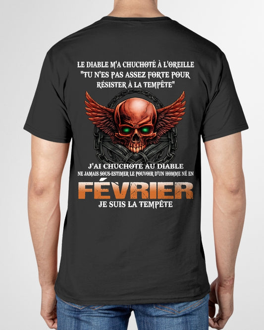 fr02 - Ne Jamais Sous-Estimer le Pouvoir d’un Homme Né en Février – T-Shirt Homme - male / CCDI02 (SKU2605-92-02)