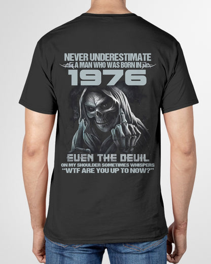 NEVER UNDERESTIMATE A MAN WHO WAS BORN IN 1976 - US1976 (SKU07-58-1976) male