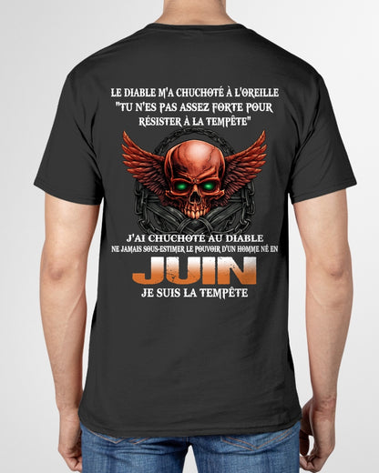 fr06 - Ne Jamais Sous-Estimer le Pouvoir d’un Homme Né en Juin – T-Shirt Homme - male / CCDI06 (SKU2605-92-06)