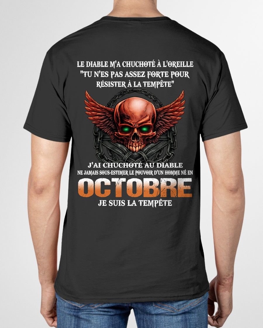 fr10 - Ne Jamais Sous-Estimer le Pouvoir d’un Homme Né en Octobre – T-Shirt Homme - male / CCDI10 (SKU2605-92-10)