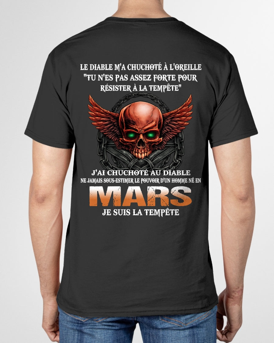 fr03 - Ne Jamais Sous-Estimer le Pouvoir d’un Homme Né en Mars – T-Shirt Homme - male / CCDI03 (SKU2605-92-03)