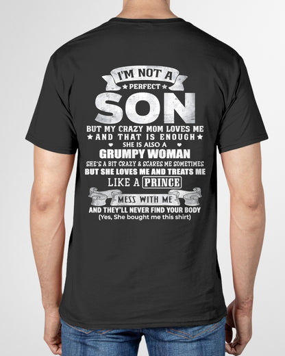 I'm Not A Perfect Son But My Crazy Mom Love Me - Birthday Gift From Mom / Woman - ccdi00 (SKU2603-67-00)