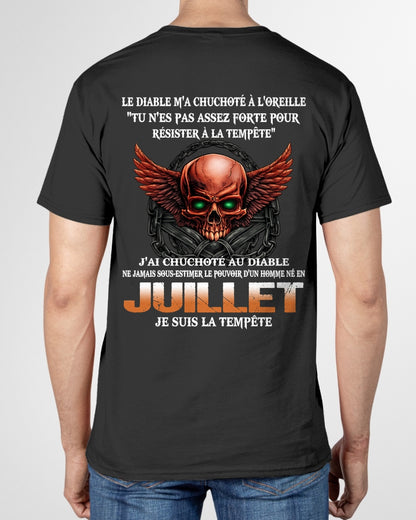 fr07 - Ne Jamais Sous-Estimer le Pouvoir d’un Homme Né en Juillet – T-Shirt Homme - male / CCDI07 (SKU2605-92-07)