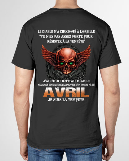 fr04 - Ne Jamais Sous-Estimer le Pouvoir d’un Homme Né en Avril – T-Shirt Homme - male / CCDI04 (SKU2605-92-04)