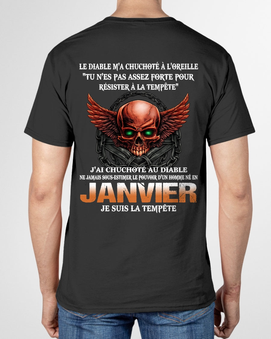 fr01 - Ne Jamais Sous-Estimer le Pouvoir d’un Homme Né en Janvier – T-Shirt Homme - male / CCDI01 (SKU2605-92-01)
