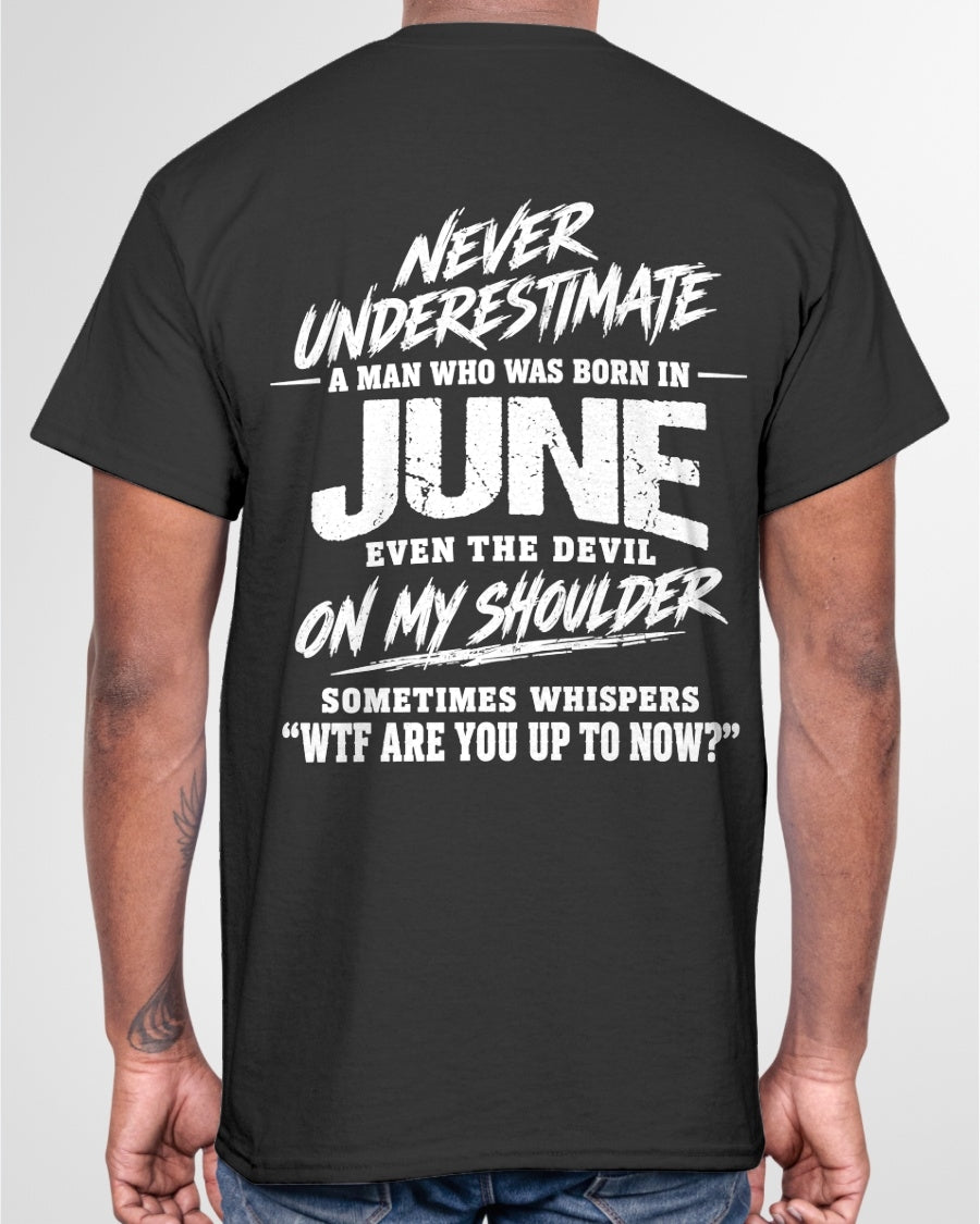 ccdi06 - NEVER UNDERESTIMATE A MAN WHO WAS BORN IN JUNE - male (SKU2609-125-06)