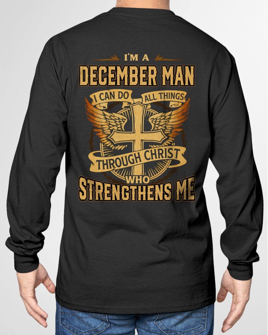 I’M A DECEMBER MAN I CAN DO ALL THINGS THROUGH CHRIST WHO STRENGTHENS ME - male fr12 / CCDI12 (SKU2605-88-12)