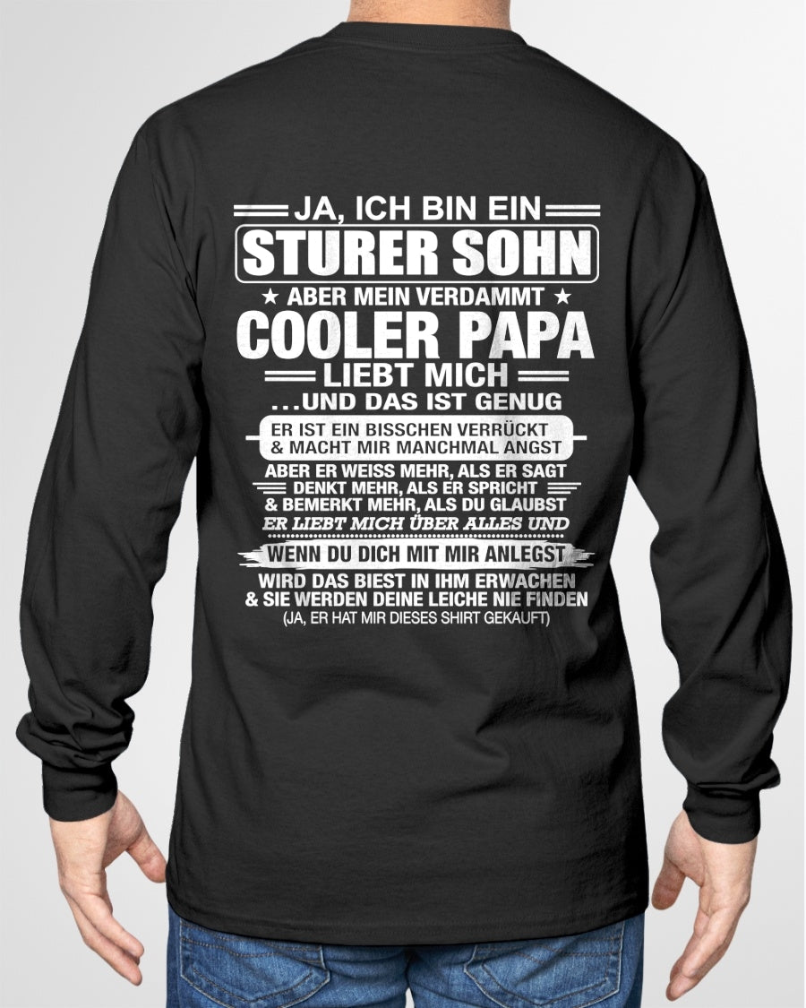DEU00 - JA, ICH BIN EIN STURER SOHN T-SHIRT – GEBURTSTAGSGESCHENK VON EINEM -PAPA - ccdi00 (SKU2606-87-00)