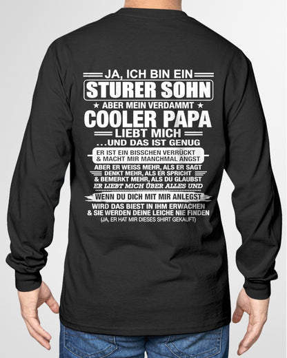 DEU00 - JA, ICH BIN EIN STURER SOHN T-SHIRT – GEBURTSTAGSGESCHENK VON EINEM -PAPA - ccdi00 (SKU2606-87-00)