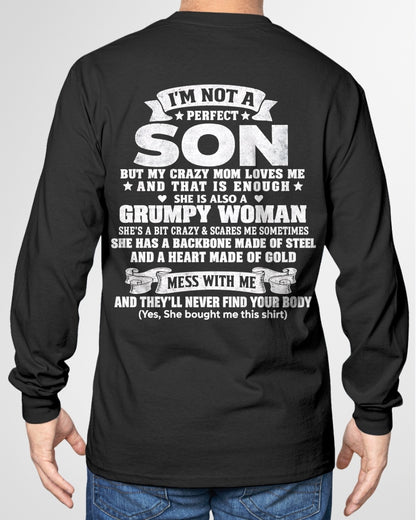 I'm Not A Perfect Son But My Crazy Mom Love Me - Birthday Gift From Mom / Woman - ccdi00 (SKU2609-347-00)