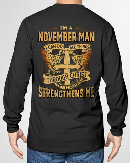 I’M A NOVEMBER MAN I CAN DO ALL THINGS THROUGH CHRIST WHO STRENGTHENS ME - male / CCDI11 (SKU2605-88-11)