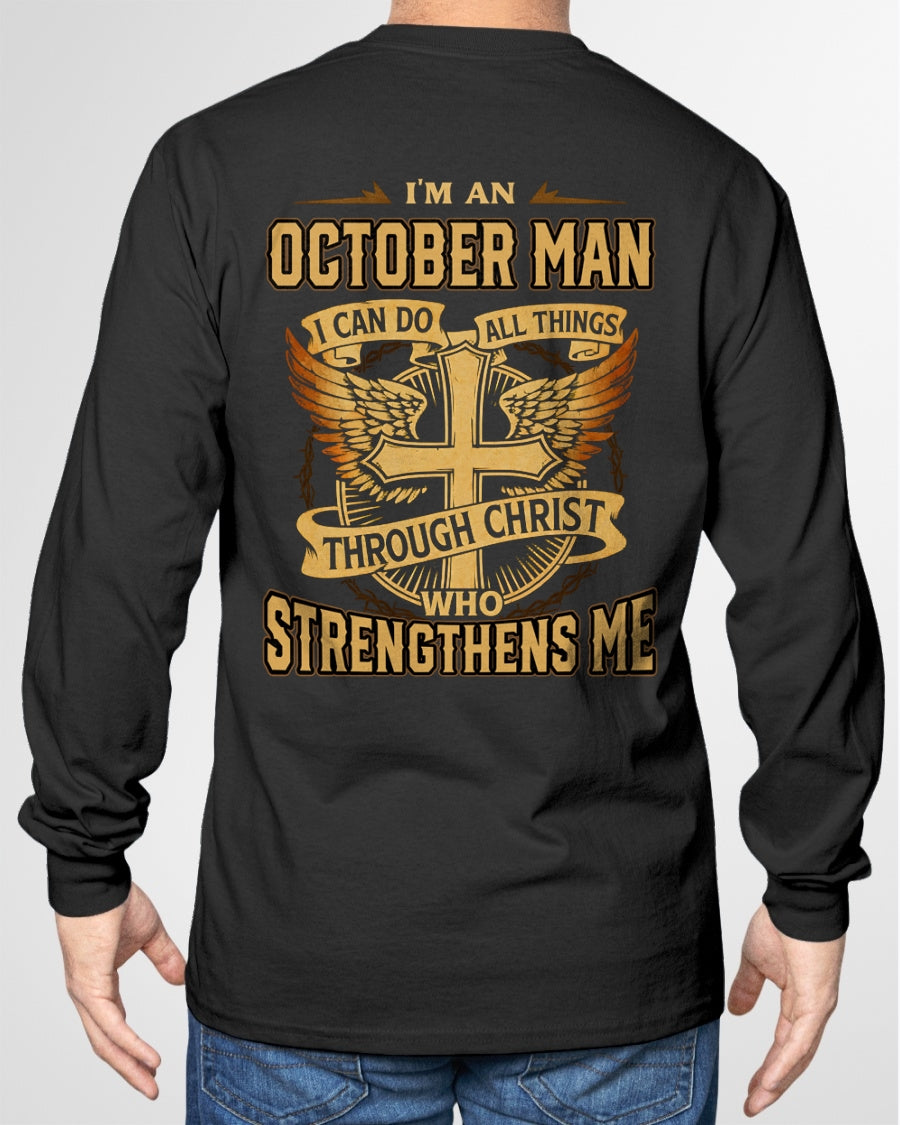 I’M AN OCTOBER MAN I CAN DO ALL THINGS THROUGH CHRIST WHO STRENGTHENS ME - male / CCDI10 (SKU2605-88-10)