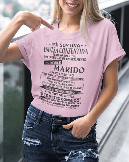 Enero - Marido Increíble Nació En Enero - Regalo Especial Para Esposa - T01 (SKU06-09-01)