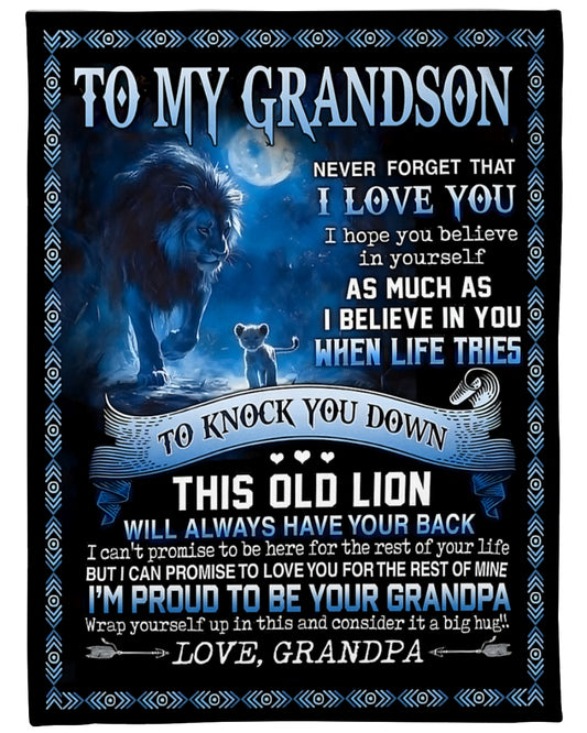 Special Gift For Your Grandson Blanket - From Grandpa (SKUB12-138)
