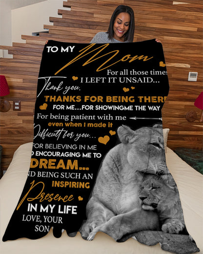 Special gift for your mom - blanket - from son