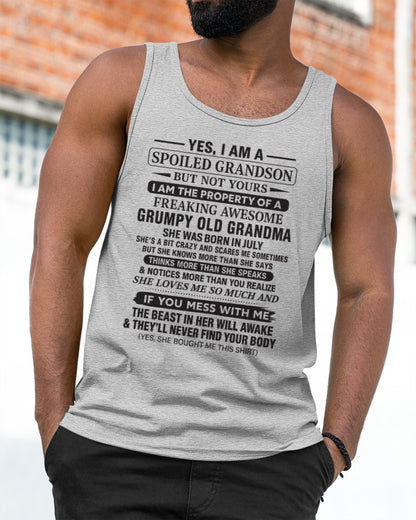 Yes I’m A Stubborn Grandson T-Shirt – Birthday Gift From July Grandma / Woman - ccdi07 (SKU10-171-07)
