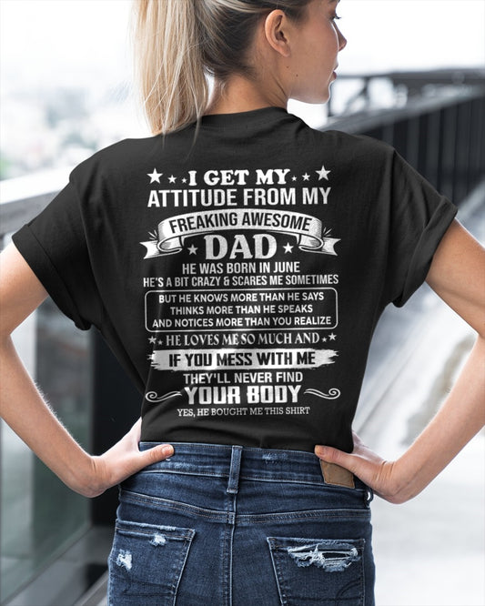 ccdi06 - Freaking Awesome Dad - Birthday Gift From June Dad / Man - (SKU2604-181-06)