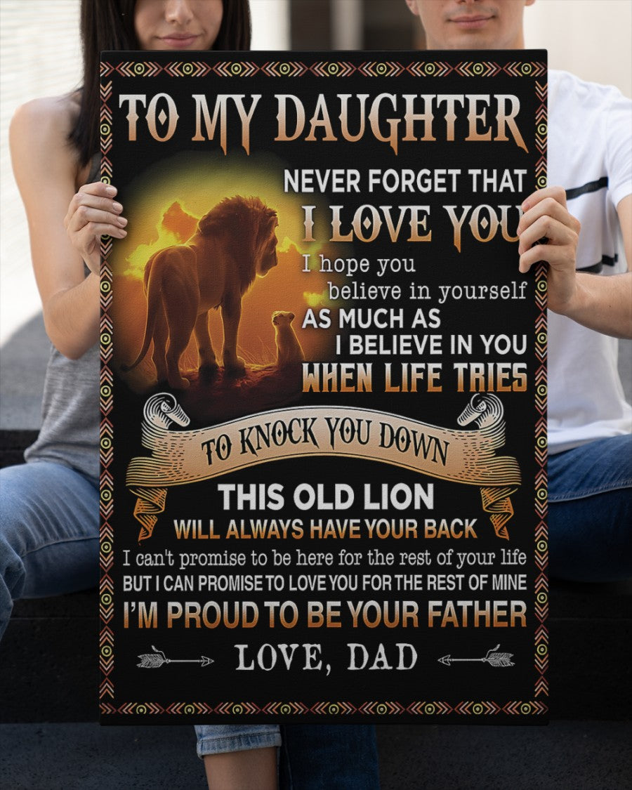 To My Daughter From Dad Canvas (SKU2604-234)
