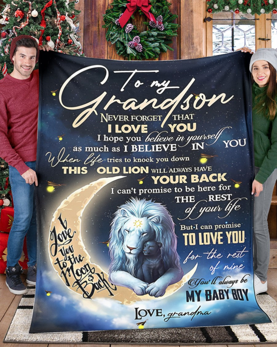 Special Gift For Your Grandson Blanket - From Grandma (SKU-CHAU-B19) FULL