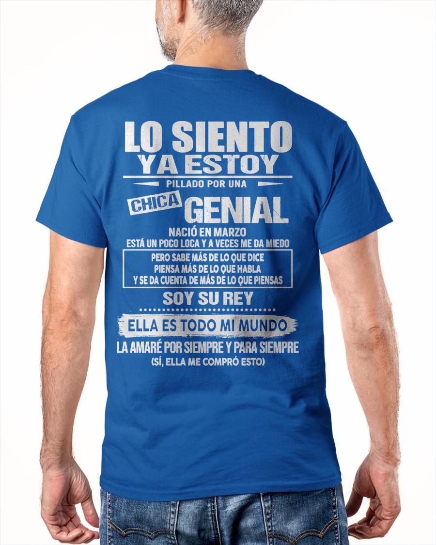 Marzo Chica genial - Regalo especial para novio - Black - T03 (SKU05-80-03)