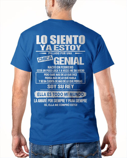 Febrero Chica genial - Regalo especial para novio - Black - T02 (SKU05-80-02)