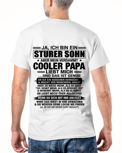 DEU00 - JA, ICH BIN EIN STURER SOHN T-SHIRT – GEBURTSTAGSGESCHENK VON EINEM -PAPA - ccdi00 (SKU2606-257-00)