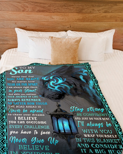 To my son - Gift for son Fleece Blanket - from mom (SKUB07-80)