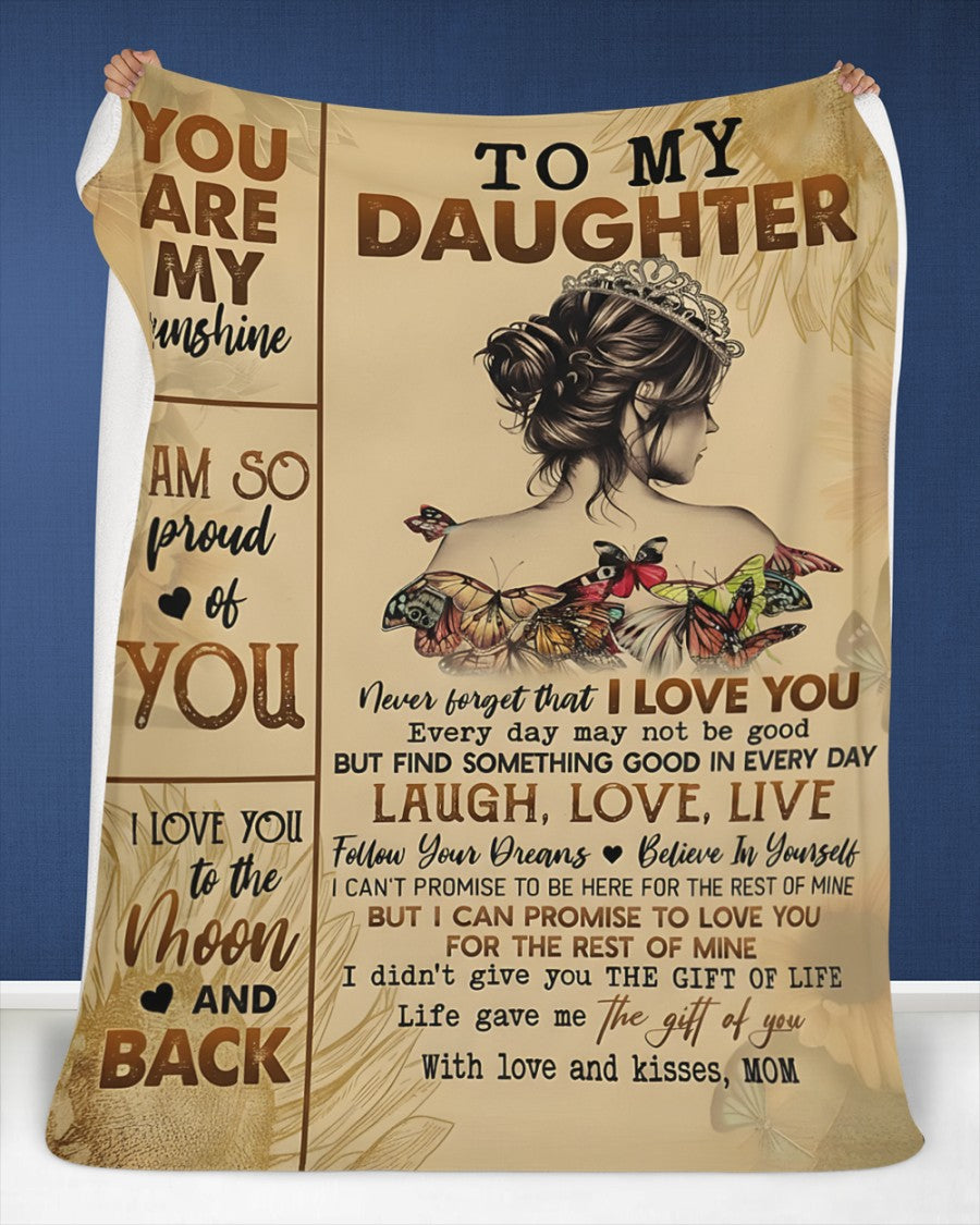 Special Gift For Your Daughter Blanket - From Mom (SKUB12-188)