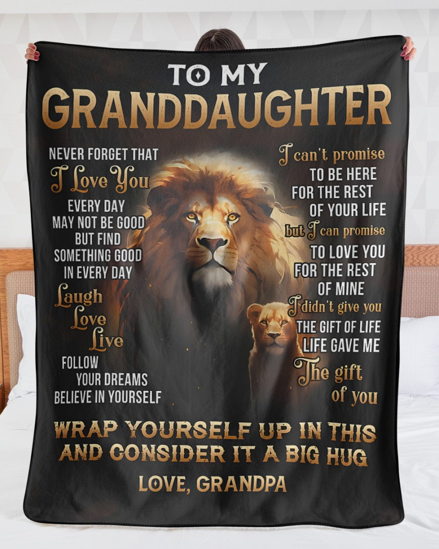 Special Gift For Your Granddaughter Blanket - From Grandpa (SKU2605-212)