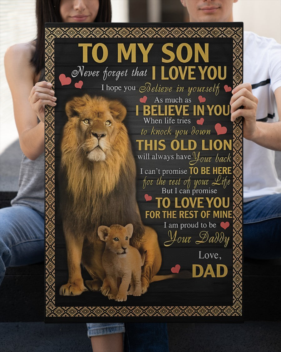 To My Son From Dad Canvas (SKU2604-112)