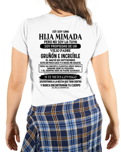 Septiembre - Padre increíble nacido en septiembre - Regalo perfecto para tu hija - T09 (SKU05-91-09)