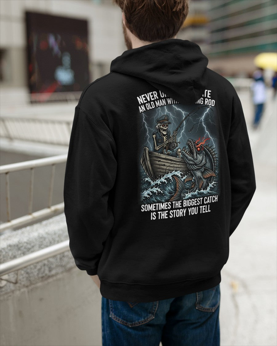 Never Underestimate An Old Man With A Fishing Rod - male (SKU08-07)