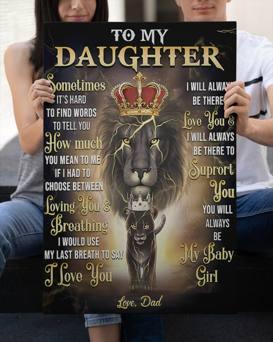 To My Daughter From Dad Canvas (SKU2604-141)